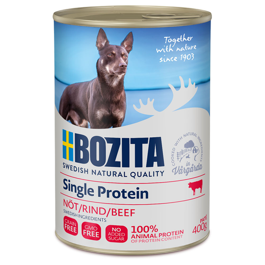 Ekonomipack: Bozita Single Protein Paté 24 x 400 g - Nötkött