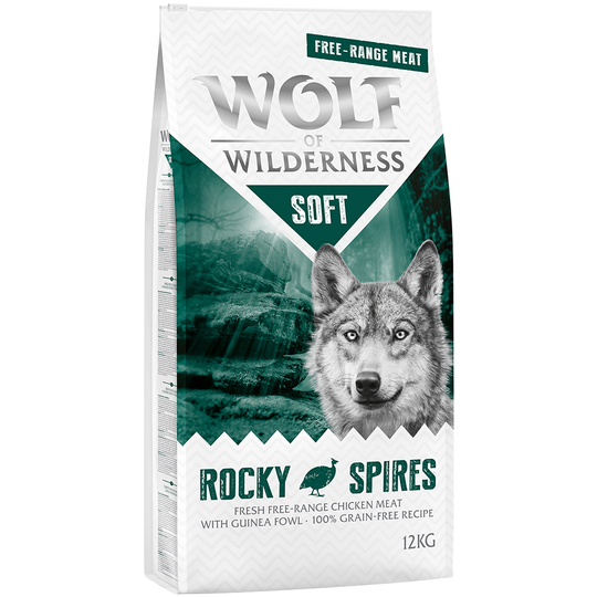 Wolf of Wilderness Soft - Rocky Spires - Free Range Chicken & Guinea Fowl - Ekonomipack: 2 x 12 kg
