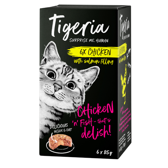 Tigeria 6 x 85 g - Kyckling med laxfyllning