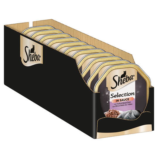 Ekonomipack: 44 x 85 g Sheba portionsform - Selection Kalvbitar i sås