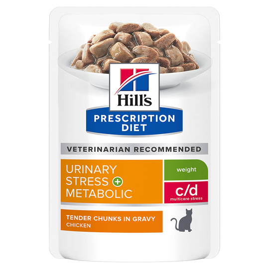 24 x 85 g Hill's Prescription Diet till sparpris! - c/d Multicare Stress + Metabolic Chicken