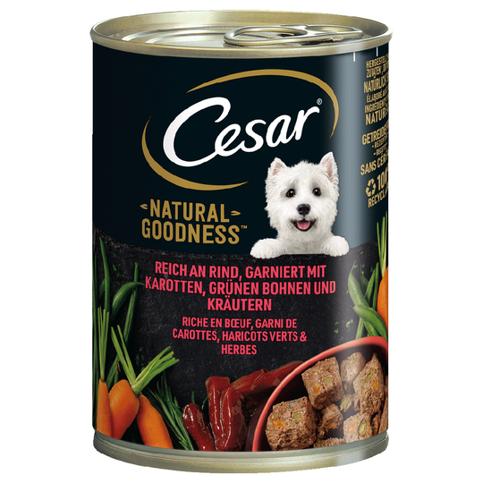 Cesar våtfoder hund till sparpris! - Natural Goodness Nötkött 6 x 400 g konserv
