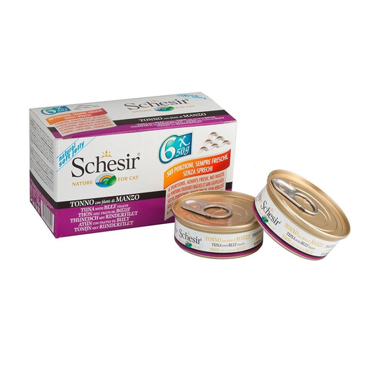 Schesir Cat Adult Beef Jelly 6x50 g