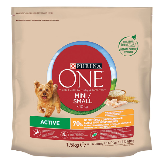 7 kg / 9 kg Purina One till sparpris! - 9 kg Mini Active Chicken & Rice