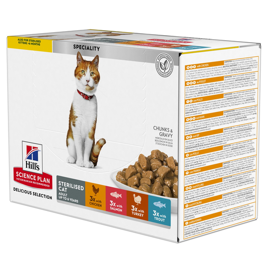 Adult Sterilised Cat våtfoder med kyckling, lax, forell och kalkon - 12 x 85 g