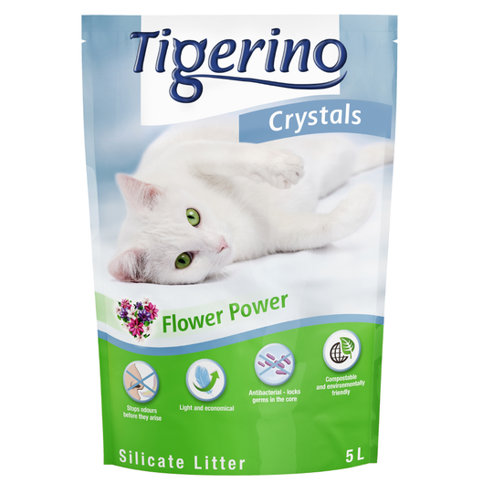Tigerino Crystals Flower Power kattsand Ekonomipack: 6 x 5 l