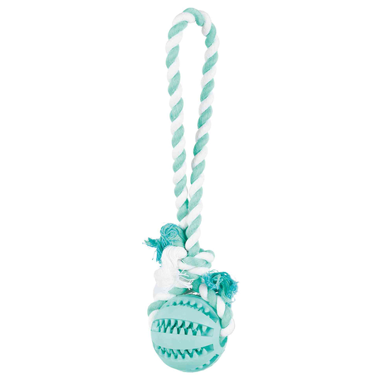 Trixie Denta Fun boll med rep - Ø 7 x L 24 cm