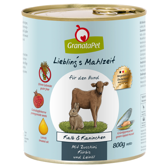 Blandpack: GranataPet Liebling's Mahlzeit 6 x 800 g - Blandpack II (6 sorter)