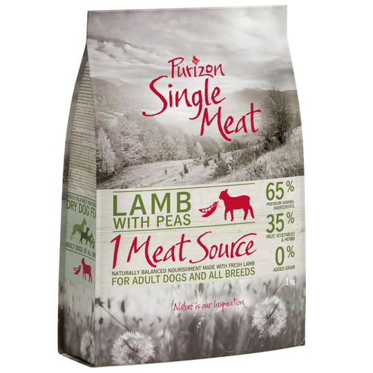 Prova-på-pris! 1 kg Purizon Adult torrfoder - Single Meat Lamb & Peas