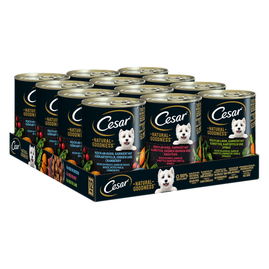 Cesar våtfoder hund till sparpris! - Natural Goodness Mix 3 sorter 12 x 400 g konserv