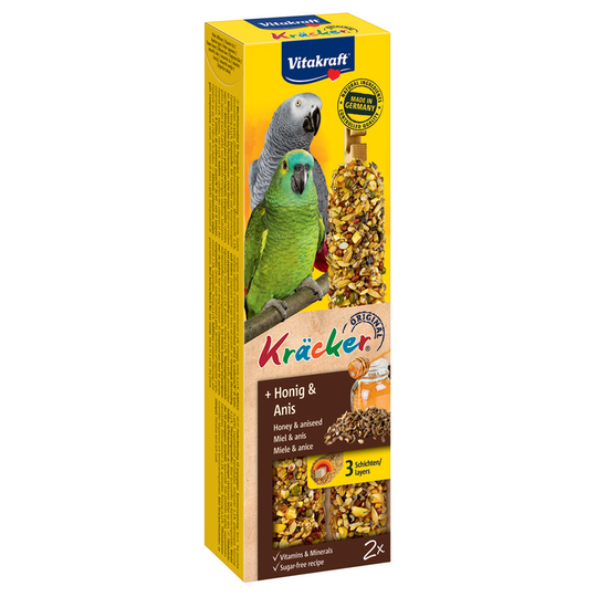 Vitakraft Kräcker för papegojor - Honung & anis
