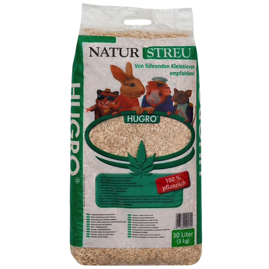 Hugro hampströ - Dubbelpack: 2 x 30 l
