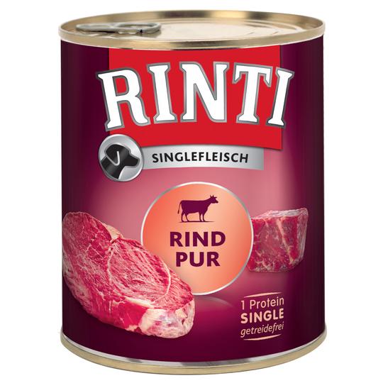 Ekonomipack: RINTI Single Pure 24 x 800 g - Nötkött