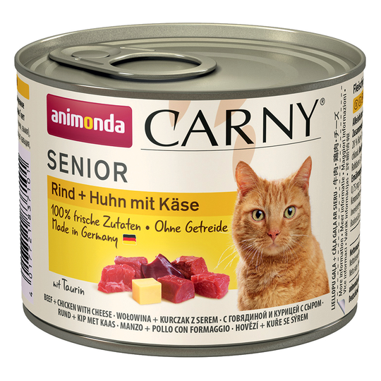 Animonda Carny Senior 6 x 200 g - Nötkött, kyckling & ost