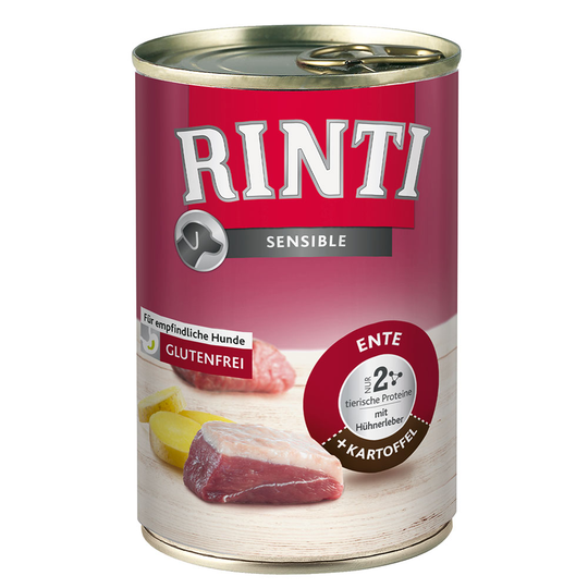 RINTI Sensible 6 x 400 g - Anka & potatis med kycklinglever