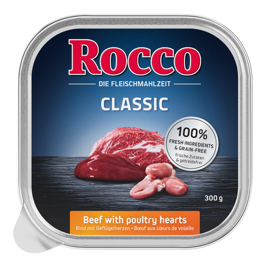 Ekonomipack: Rocco Classic portionsform 27 x 300 g - Nötkött med hönshjärta