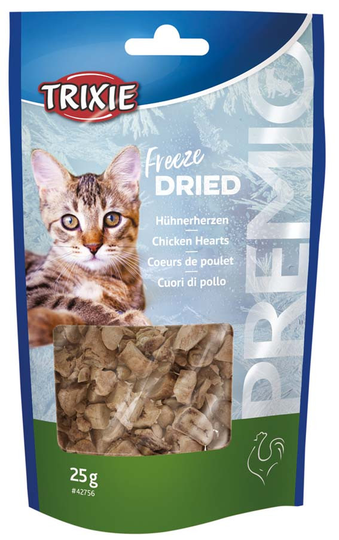 Premio Frystorkade Kycklinghjärtan Kattgodis - 25 g
