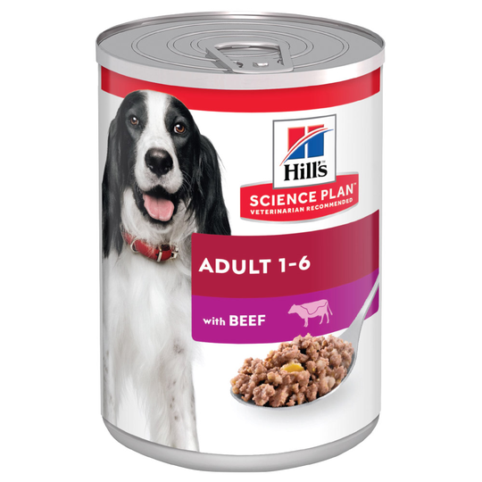 24 x 363 g / 370 g Hill's Science Plan våtfoder till sparpris! - Adult Beef (24 x 370 g)