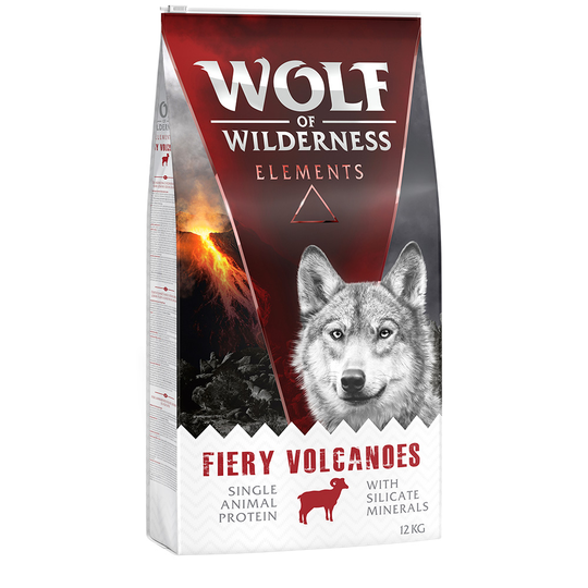 Wolf of Wilderness "Fiery Volcanoes" - Lamb - Ekonomipack: 2 x 12 kg