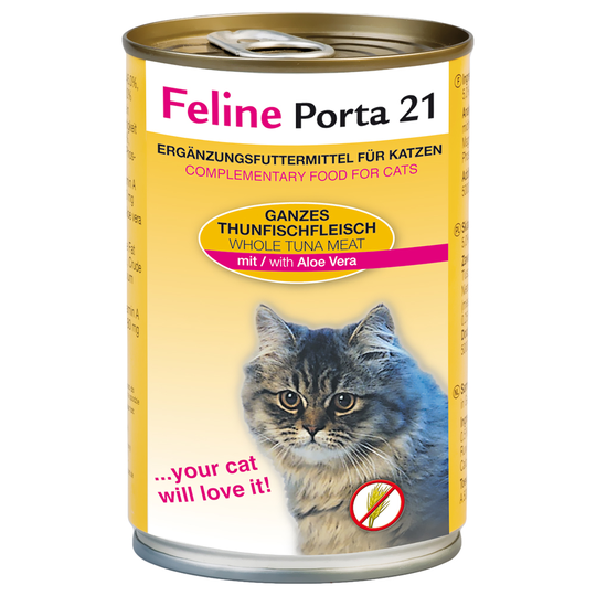 Ekonomipack: Porta 21, 24 x 400 g - Tonfisk med aloe - spannmålsfritt