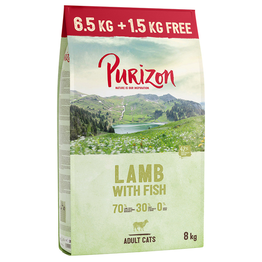 Purizon Adult Lamb & Fish - 6,5 kg + 1,5 kg på köpet!