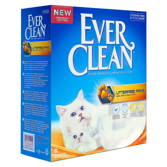 Ever Clean® Litterfree Paws kattsand - Ekonomipack: 2 x 6 l