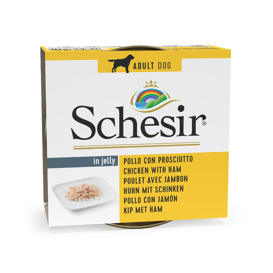 Ekonomipack: Schesir 24 x 150 g - Kycklingfilé med skinka