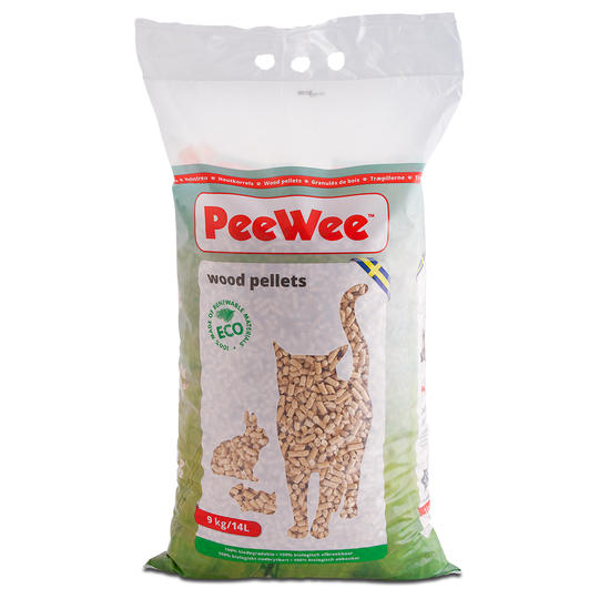 PeeWee Wood Pellets kattströ - 9 kg