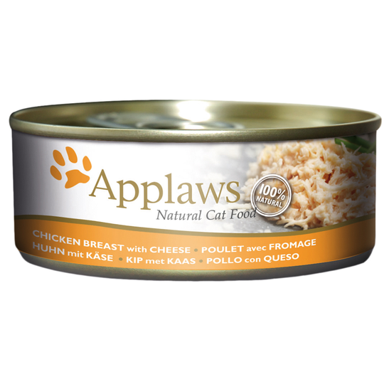 Ekonomipack: Applaws kattmat i buljong 24 x 156 g - Kycklingbröst & ost