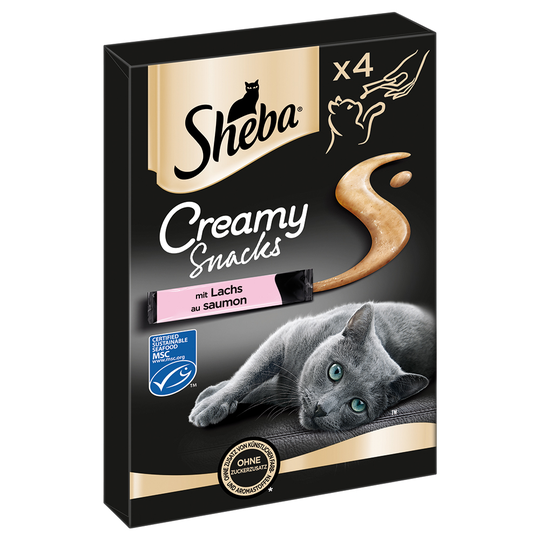 4 x 12 g Sheba Creamy Snacks till sparpris! - Lax