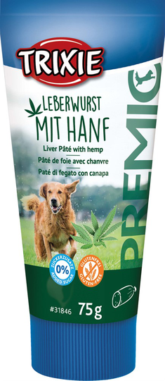 Trixie Hundgodis Leverpaté med hampa i tub - 75g