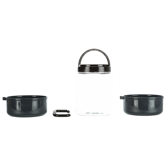 Trixie reseset foderförvaring + 2 skålar - 3-delat set (2 x 0,75 l + 1 x 2 l)