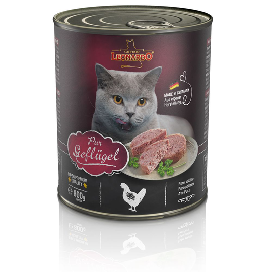 Ekonomipack: Leonardo 24 x 800 g Pure Poultry