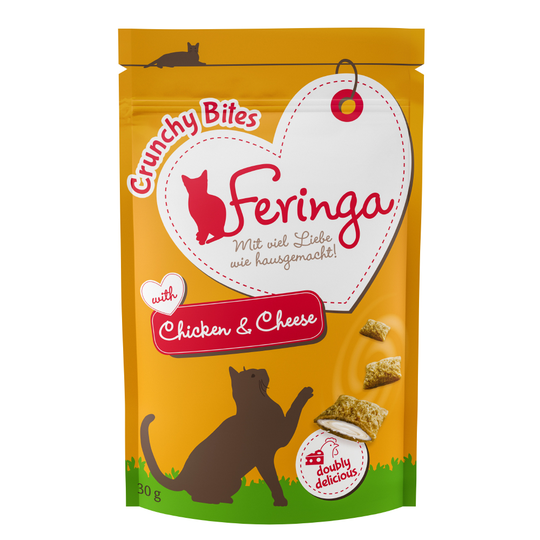 Feringa Crunchy Bites Kyckling & ost Ekonomipack: 3 x 30 g