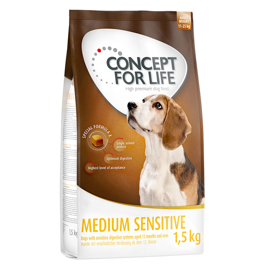 Concept for Life 1 / 1,5 kg till lågt prova-på-pris! - Medium Sensitive 1,5 kg