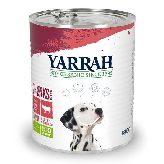 Yarrah Organic Chunks Kyckling & nötkött - Ekonomipack: 12 x 820 g