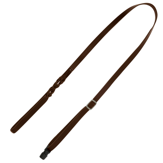 GOLEYGO läderkoppel Vegas, brunt - by Kerbl - Stl. M: 105 - 165 cm långt, 20 mm brett