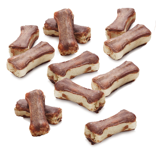 Blandat provpack: Lukullus goda tuggben, 36 x 5 cm - Kyckling, Anka, Lax, Nötkött