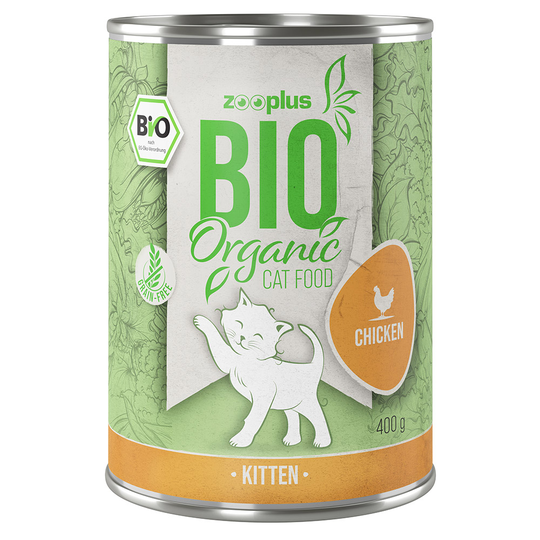 zooplus Bio Kitten Kyckling med pumpa 6 x 400 g