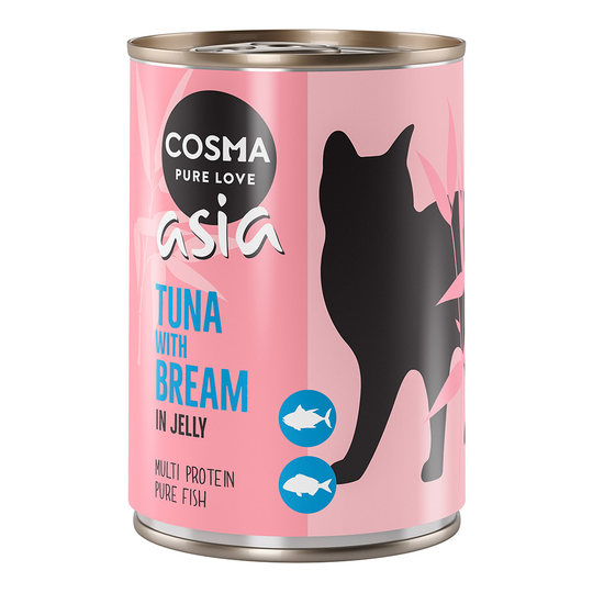 12 x 400 g Cosma Original & Cosma Asia till sparpris! - Asia Tonfisk & braxen