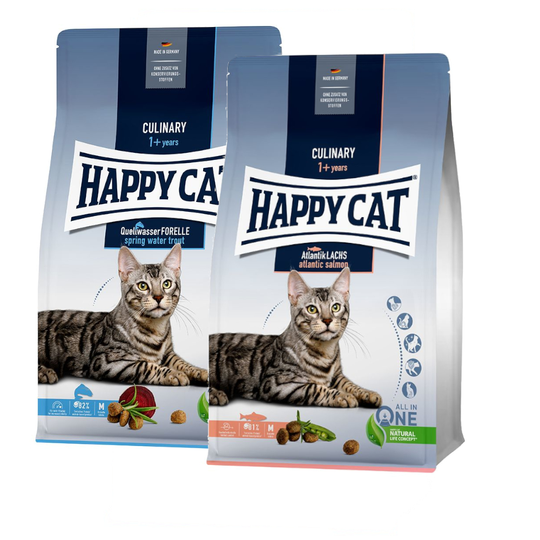 Blandpack: Happy Cat Culinary Adult - 3 x 1,3 kg Bavarian Beef, Atlantic Salmon, Farm Lamb