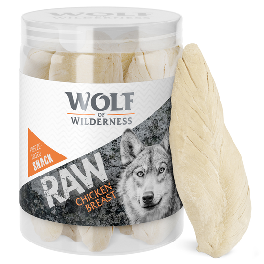 Extra lågt Cyberweek-pris! Wolf of Wilderness - RAW Snacks - Kycklingbröstfilé (110 g)