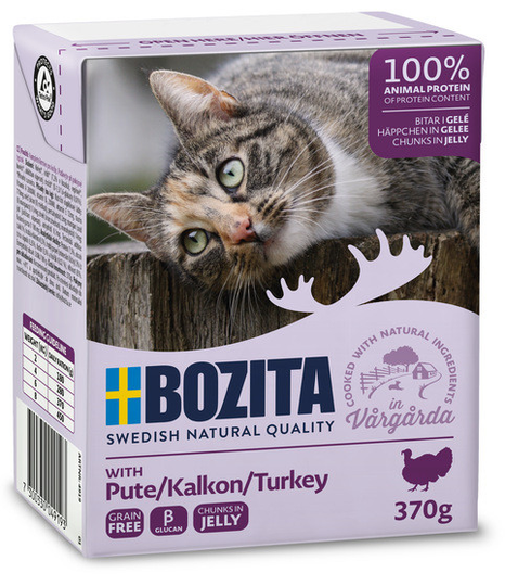 Bitar i Gelé Kalkon för katt - 6 st x 370 g