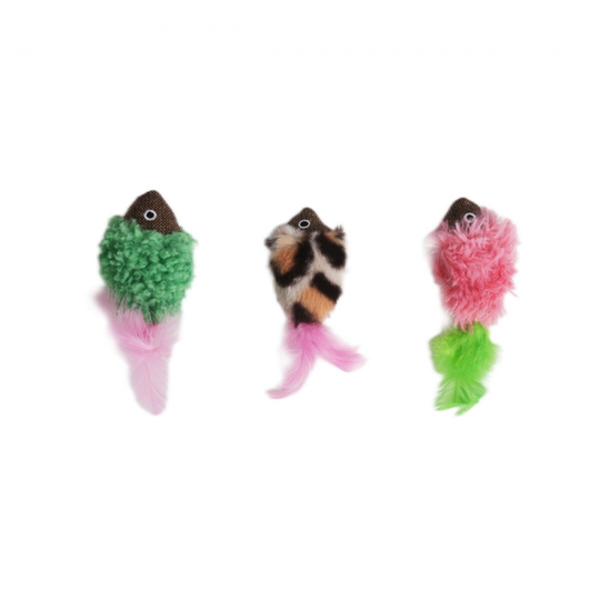 Meow&Me MarshmallowJungle Fiskar med Fjädrar 3-pack