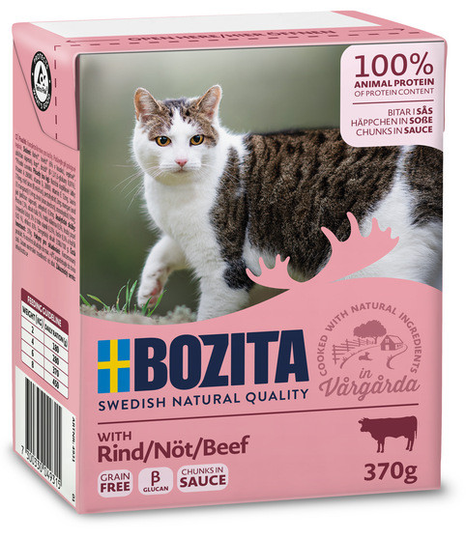 Bitar i sås Nötkött för katt - 6 st x 370 g