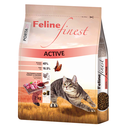 Porta 21 Feline Finest Active Kalkon & kyckling - 2 kg