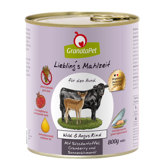 Ekonomipack: GranataPet Liebling's Mahlzeit 24 x 800 g Vilt & Angus nötkött
