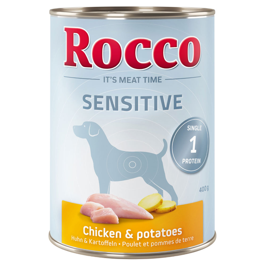 Rocco Sensitive 6 x 400 g - Kyckling & potatis