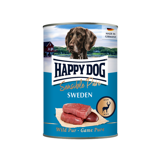 Happy Dog Sensible Pure 6 x 400 g - Sweden med rent viltkött