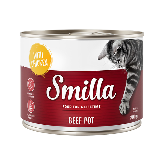 Ekonomipack: Smilla Beef Pot 24 x 200 g - Nötkött & fisk